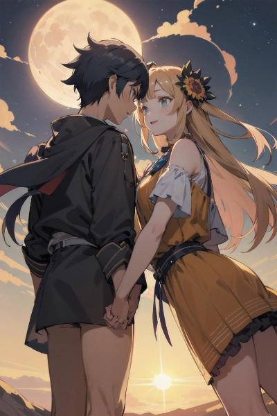 月と太陽の少年少女