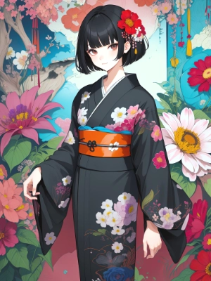 flower kimono