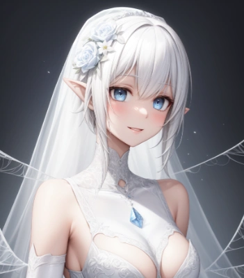 白髪エルフ