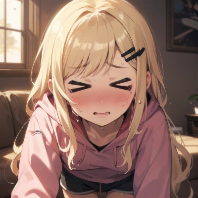 恥ずかしさがMAXになったパーカーギャル娘さん