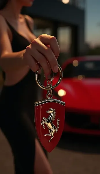 跳ね馬のエンブレムキーホルダー