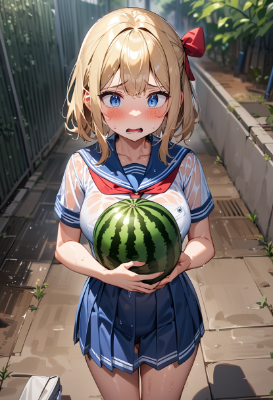 スイカ買った帰り道で雨めっちゃ降られた・・・・