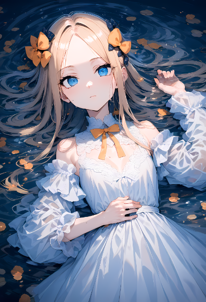 水に浮かんでいるFGOのアビゲイルちゃん💧