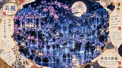 月光に浮かぶ永遠の水郷