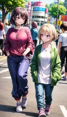 ストリート系姉妹
