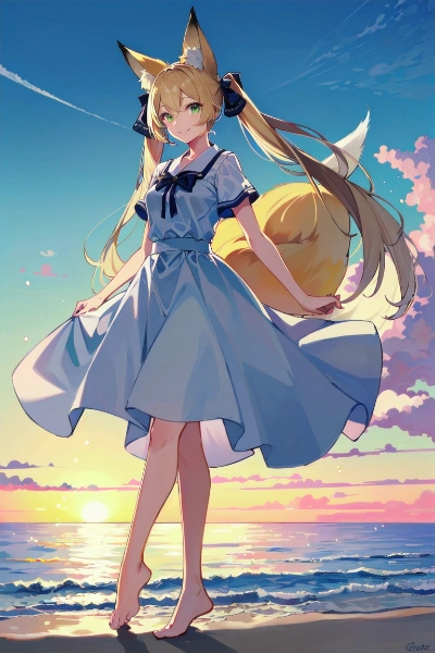 海辺を散歩