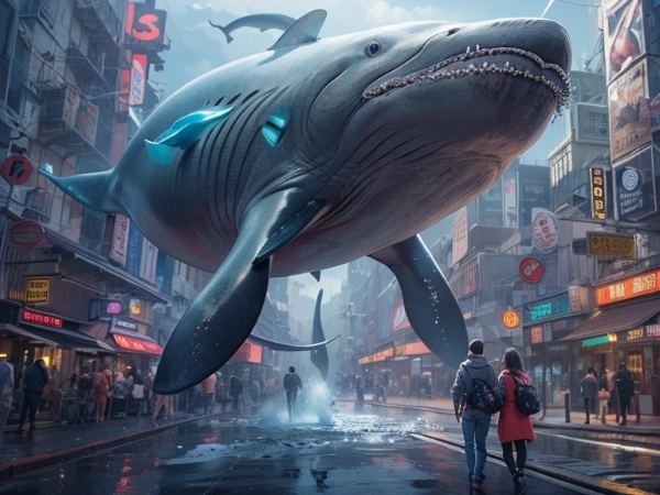 街を泳ぐクジラ２