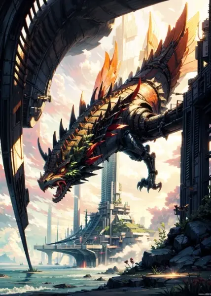 ドラゴン型飛空船