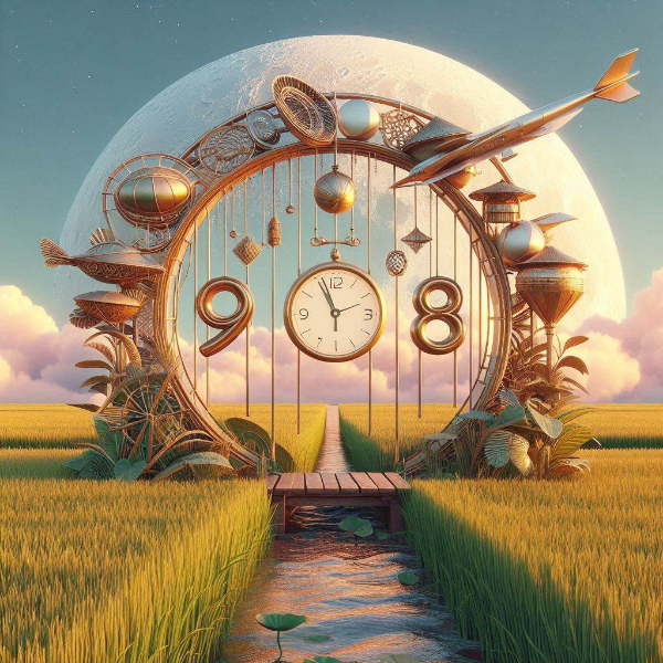 今日は田んぼで9時