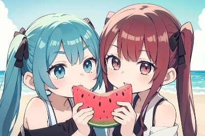 仲良く食べる