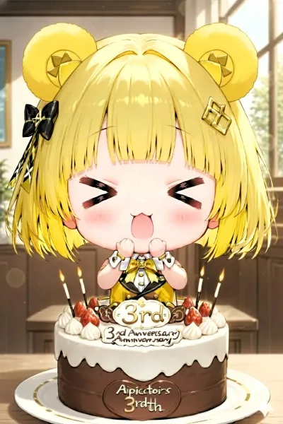 🧸「Aipictors 3rd Anniversary」の巻き🎂