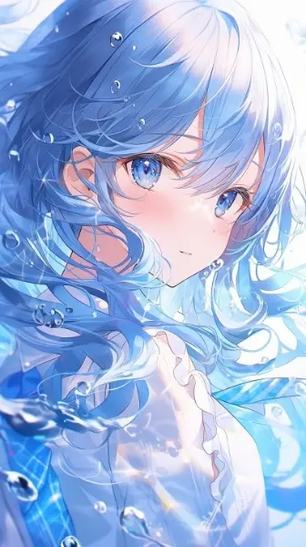 水色の女の子♥️
