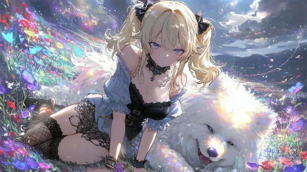 Aniちゃんとサモエド / Ani-chan and Samoyed