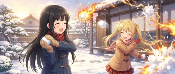 楽しい雪合戦……！？