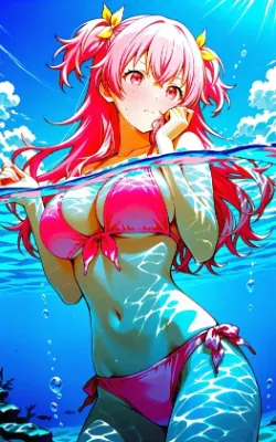 【桃井愛莉】水着流されえっち｜本編163枚