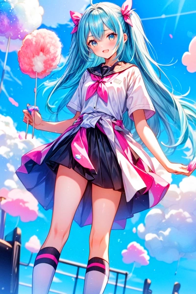 ハイソックスな、うちの子とわたあめ＊(4枚)