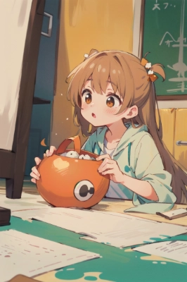 ハロウィンのかぼちゃのお菓子の入れ物みたいなのが出来た