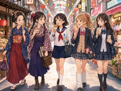 五つの時代の買い食い日和