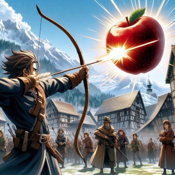 リンゴを射抜く