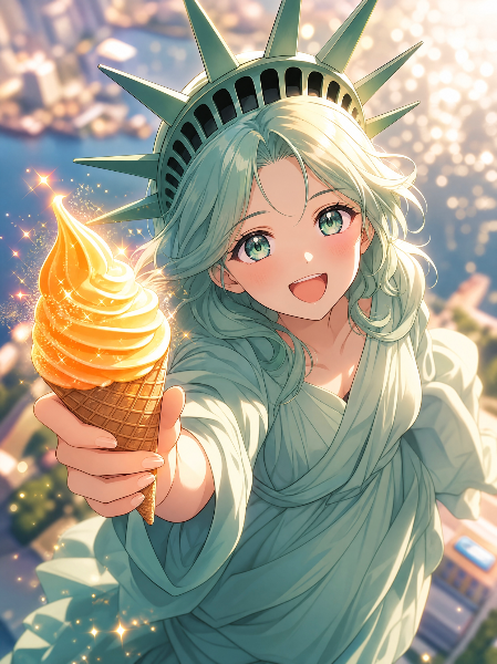 自由よりも甘味が欲しかった女神