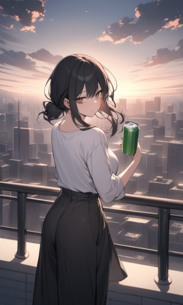 おつかれ先輩「社会も会社クソだけど...オールした後のこの空は嫌いになれないのよね...」