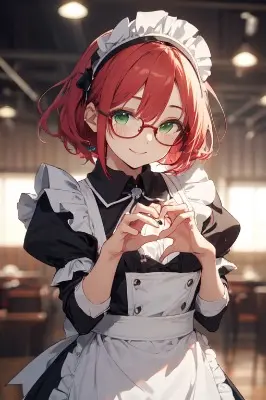 赤髪メイドさん