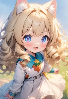 眼の綺麗なネコミミちゃん