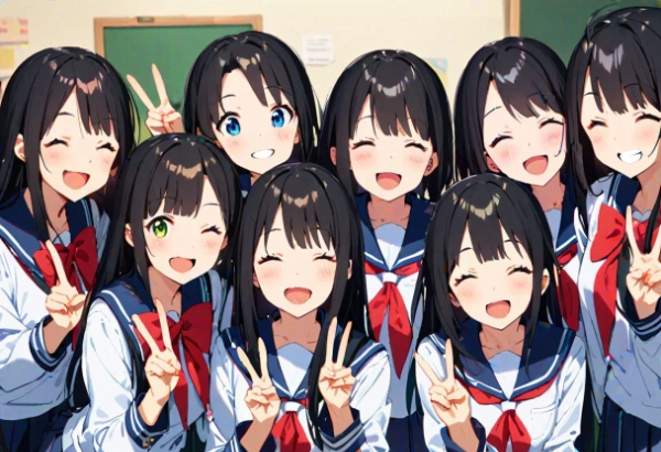 新しいクラスの友達とパシャリ