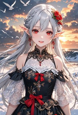 夕日