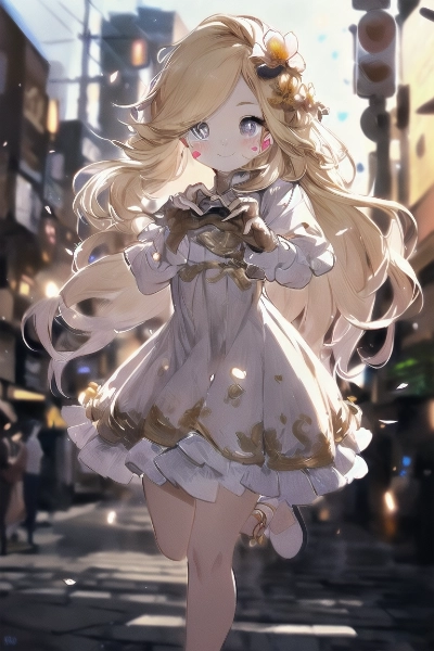 街角に佇む金色の髪の少女