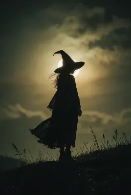 月夜の若い魔女