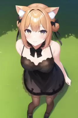 On the grass