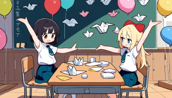 折り紙折って飛ばすかー