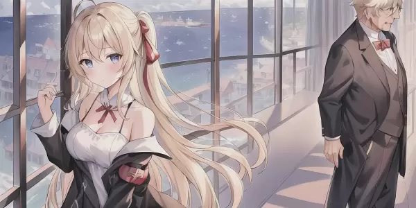 教授に呼び止められるリゼリス（オリジナルキャラ）