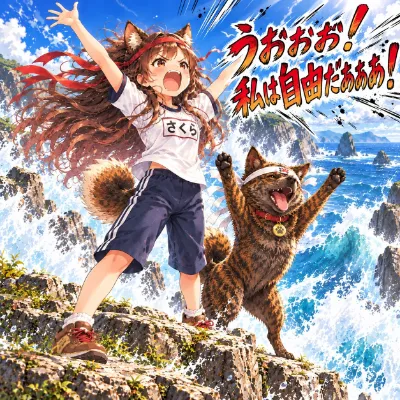 【プロンプトで遊ぼう】私は自由だあああ！！