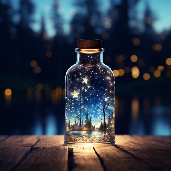 starry sky in a bottle