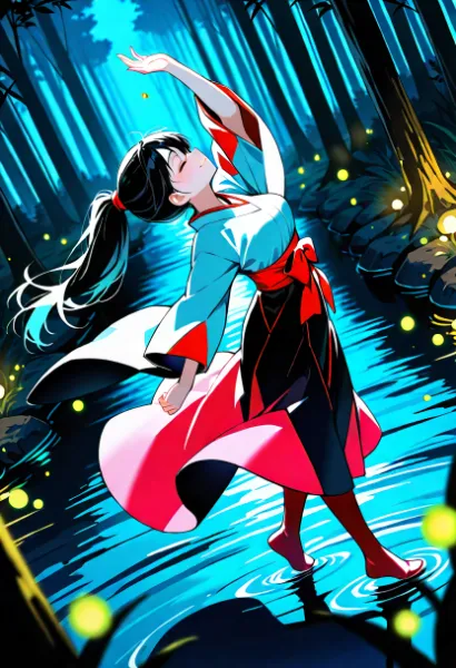 蛍火に舞う巫女