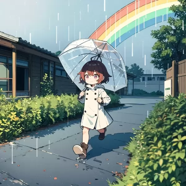 小雨の散歩