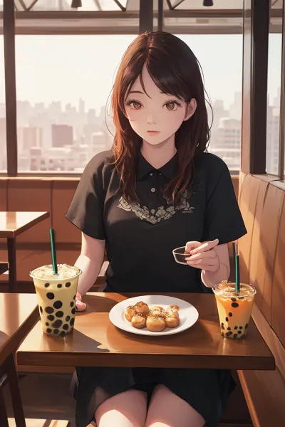 午後のカフェで待つ少女の秘密