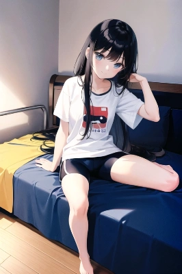 ショートパンツの女の子