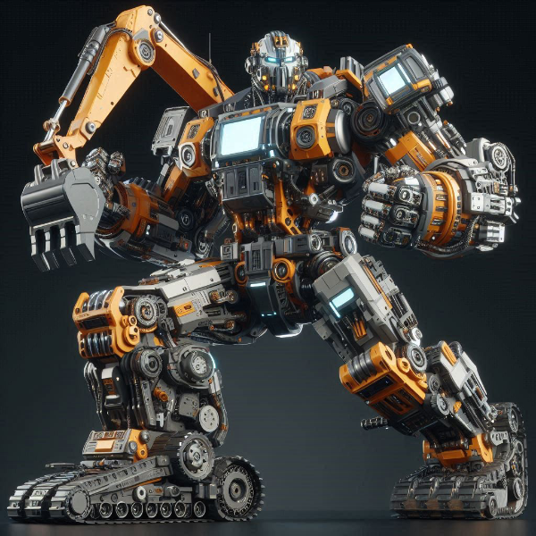 リングネーム「ギガショベラー」: 鋼鉄の掘削戦士