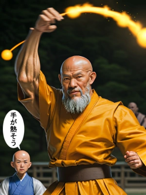 大弱拳究極奥義、手火傷拳！