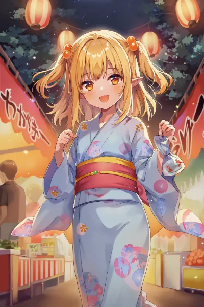 夏祭りのエルフさん