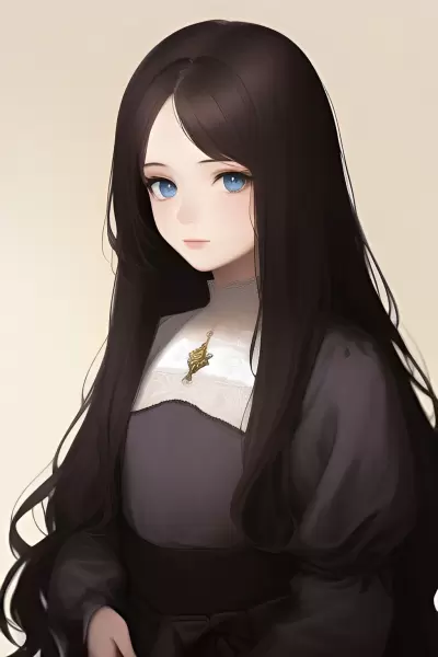 黒髪碧目の少女