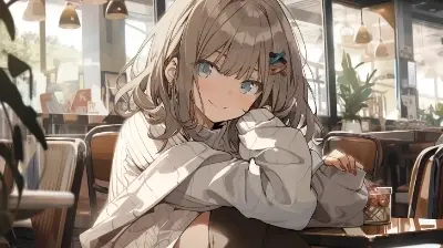 カフェで休憩