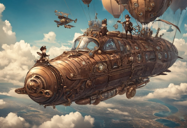 スチームパンクな飛行機