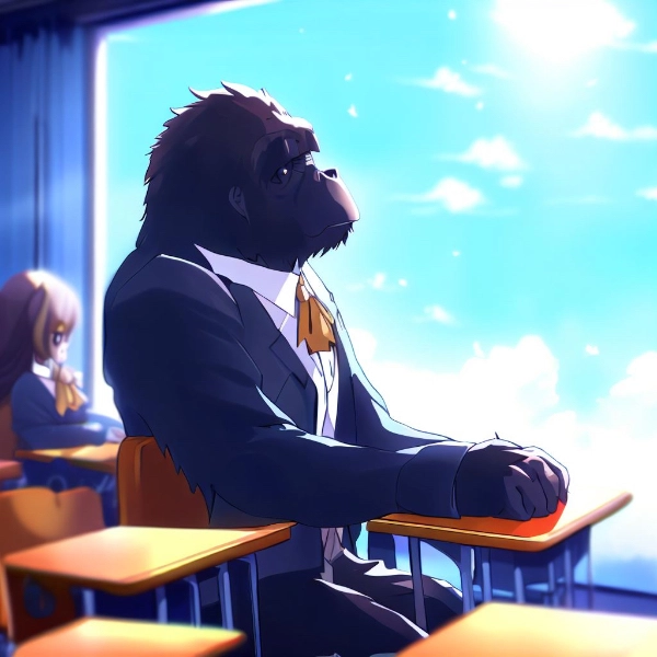 溶け込むゴリラ