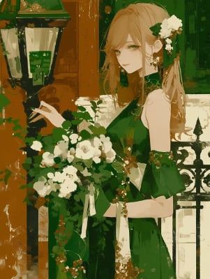 グリーンのドレス