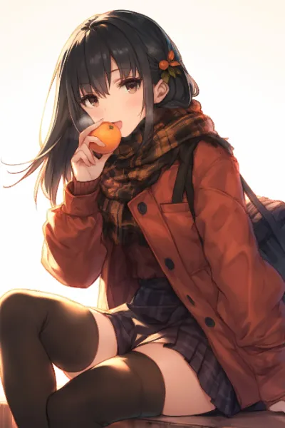 みかんと美少女