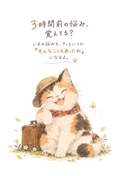 悩みも、いつか昔話になる